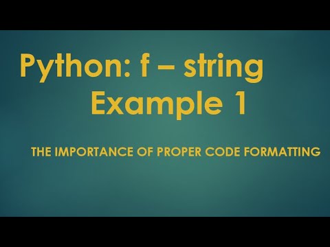 Example 1. f- string in python