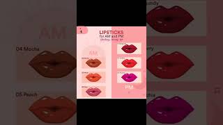 Lipsticks for Am & Pm#makeuptipsforbeginners #ytshorts