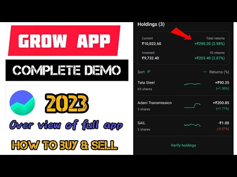 grow app complete demo video 💹 l Telugu 2023 l overview of full app