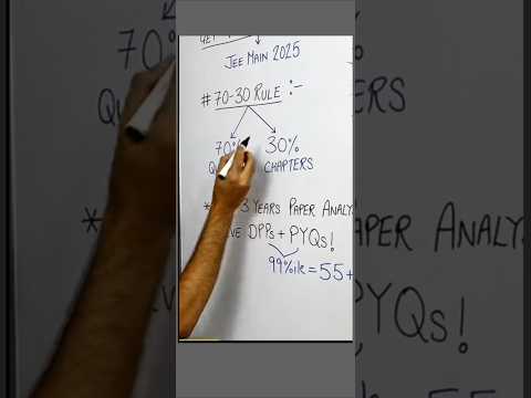 70//30 rule in math for IIT exam #new #jeemains #exam