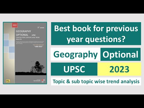 🔥Best Geography Optional previous year question (PYQ) - PDF 🔥 UPSC 2023 / Sub-topic wise PYQ 🔥