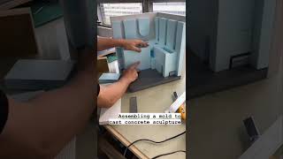 Creating a concrete cast mold by @no-bu-ru #archisource #architecture #concrete #modelmaking