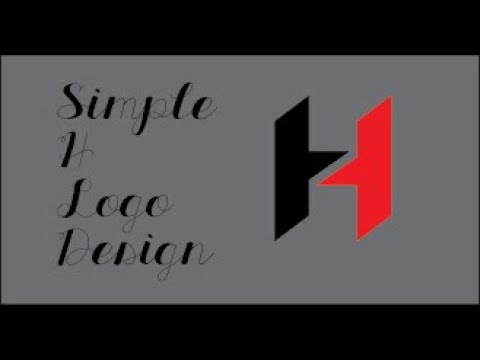 unique and simple h logo design  on illustrator cc