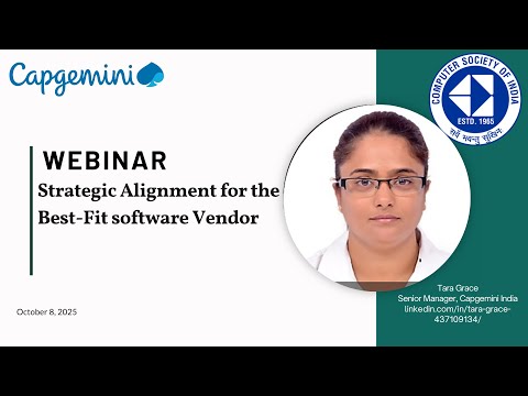 Strategic Alignment for the Best Fit Software Vendor | Webinar | CSI & Capgemini |