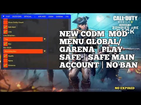 NEW CODM MOD MENU GLOBAL/GARENA | SAFEMAIN ACCOUNT | PLAYSAFE | NO BAN 💯 |