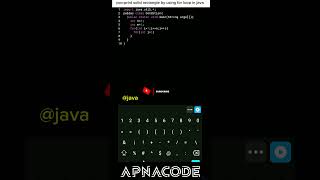 print solid rectangle by using for loop in java #apnacode #learncodeonline #javacode
