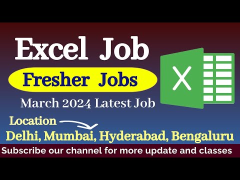 Excel jobs in march 2024 | Delhi, Mumbai, Hyderabad, Bengaluru | March 2024 Latest Job | Mis job