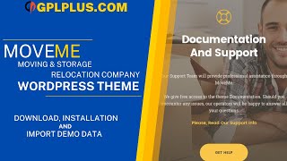 MoveMe – Moving & Storage Relocation Company WordPress Theme Download, Installation&Import Demo Data