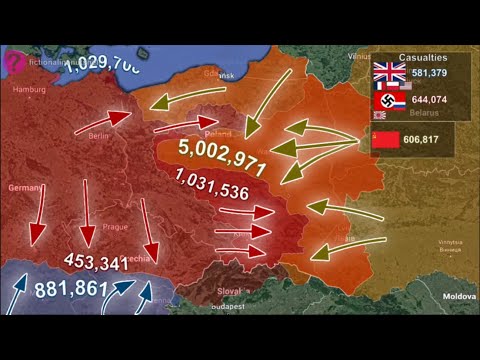 Invasion of Poland and the German Soviet War Everyday using Google Earth [Extended]
