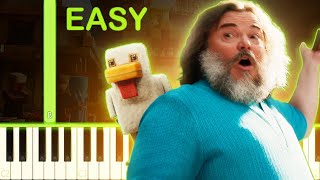 Steve's Lava Chicken Song | A MINECRAFT MOVIE - EASY Piano Tutorial