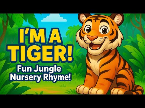 I’m a Tiger 🐯 | Animal Nursery Rhyme for Kids | Fun Jungle Song | MilkyMooTV