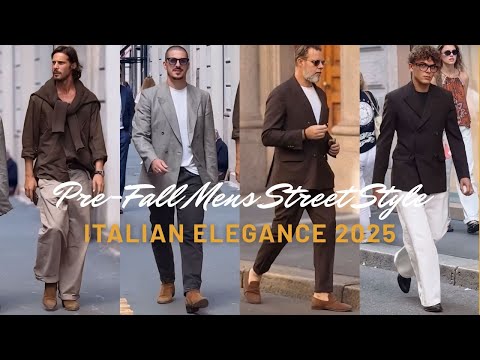 🍁Today! Milan Menswear | Pre-Fall Street Style | Urban Elegance 2025