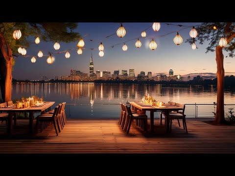 Warm Lantern Waterfront Lo-fi 😌 ~ Calm Night Ambience ✨ | Relaxing Music to Escape & Focus