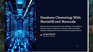 Mariadb Database Clustering with Galera and Maxscale