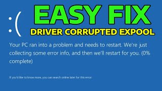 How To Fix DRIVER CORRUPTED EXPOOL Blue Screen Error in Windows