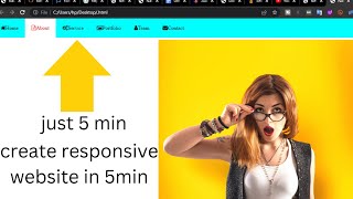 Responsive website using html CSS with Icon | Html Nav bar Menu tutorial