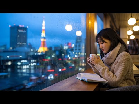 🎶☕ Serenade in Tokyo Café🌙 |10 Hours Japanese Jazz for Relaxation & Sleep| 4K Soothing Dreamscapes☕🎶