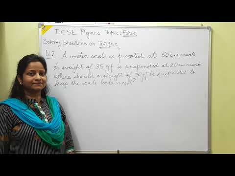 ICSE Force, Solving Torque problems