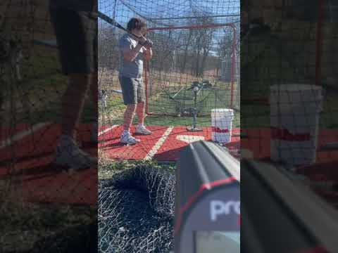 Ethan Vaughn 14u 79.5mph off the Tee Exit Velo on professional radar. Bat 33/28 Black Zen