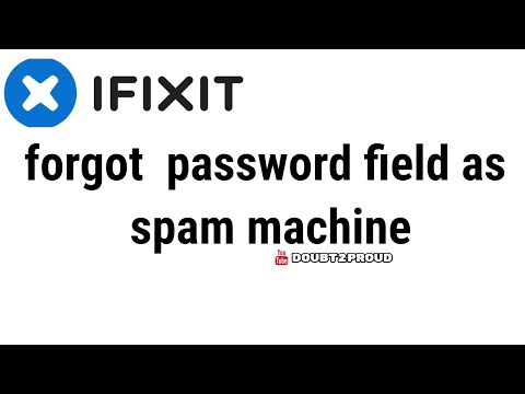 iFixit | Forgot Password Mechanism Works as a Spam Machine
