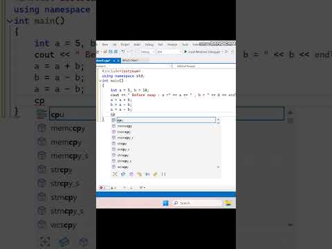 How to Swap Two Variables Without a Temporary Variable in C++ | Coding Moding#coding #shorts