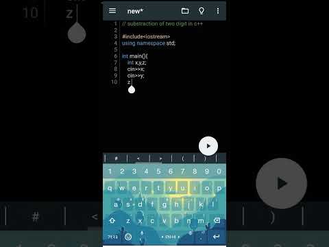 Substraction of two digit in c++/programming with programming WALA practice with realtime experiance
