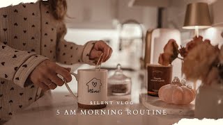 Cozy Autumn Morning Routine | Embracing The Art of Slow Living In My 40s  [5 AM DIARIES] Silent Vlog
