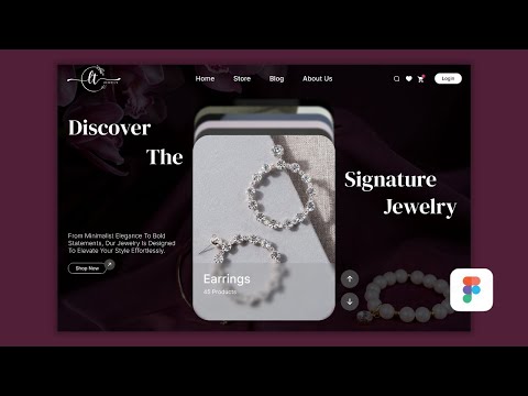 Modern Jewelry Website UI Animation | Figma Tutorial for Beginners