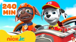 Join the PAW Patrol for 240 Minutes! w/ Marshall & Zuma 🚒 | Nick Jr.