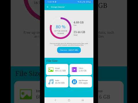 "CleanUp Storage Your Phone" function in app "1 Tap Cleaner - 5G 4G LTE Discovery & Net Monitor"