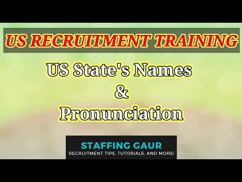US Recruitment Training | US States Name & Pronunciation