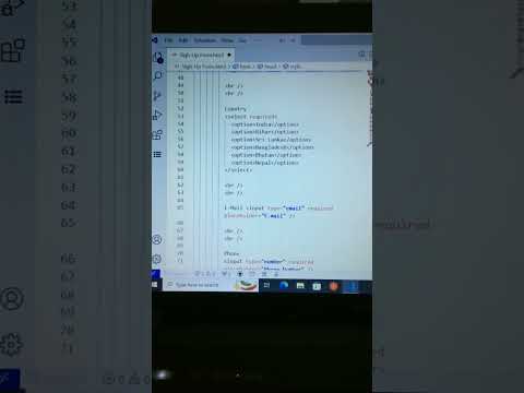 Create User Sign-Up Form Using Html Code | Html Project #Webdesign #Html #Css #Coding #Programming