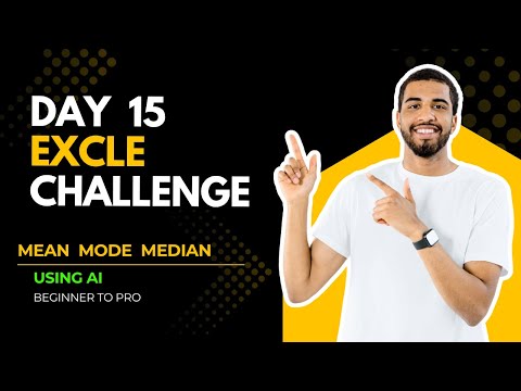 🎯 Day 15 of 30 Days Excel Challenge | Basic Statistics in Excel (Mean, Median, Mode)