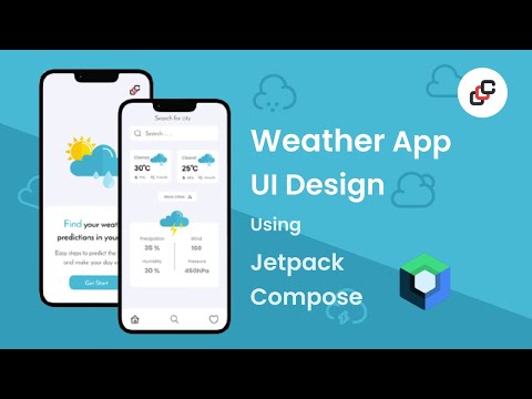 Weather App UI | Jetpack Compose design | Android Studio tutorial