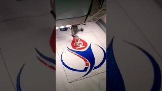 LAB LOGO IN COMPUTER EMBROIDERY MACHINE #viralvideo #fashion #blouse #logo