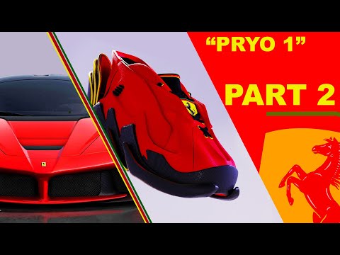 "Pyro 1" Designing Ferrari Inspired Sneakers : Part 2 Modeling (Blender3d)