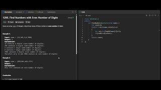 1295. Find Numbers with Even Number of Digits | Optimal One Liner Approach | C++ | Leetcode | Math