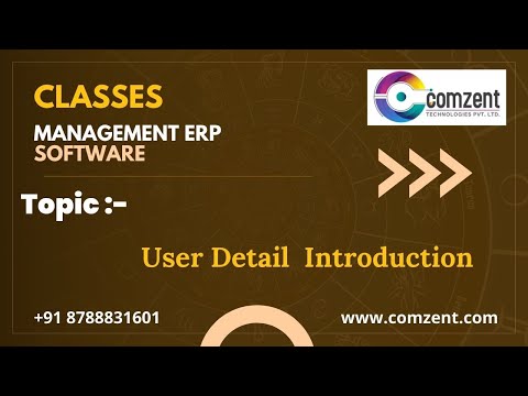 Classes Management ERP Software User Detail Introduction