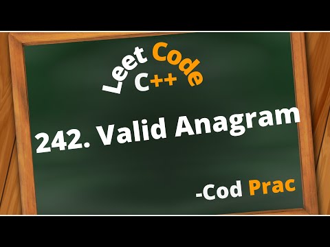 242. Valid Anagram | Leetcode | Hindi | C++