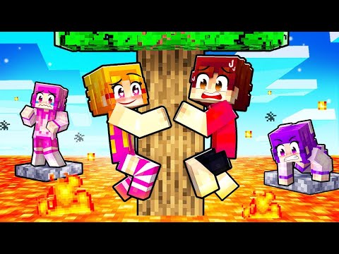 LOCKED on FLOOR Is LAVA With MY CRAZY FAN GIRLS... (Minecraft)