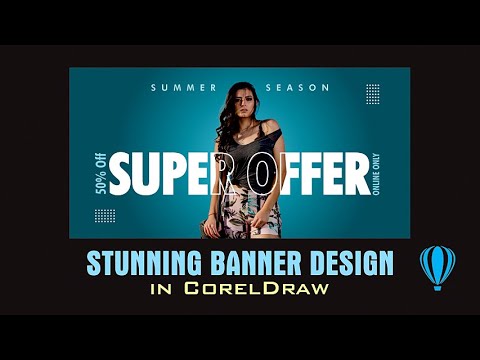 Banner Design in CorelDraw | Corel draw me banner kaise banaye | Banner Design | GRAPHICSLANCE