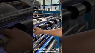 TTO ribbon slitter rewinder machine#slittingmachine #rewinding #printing #label