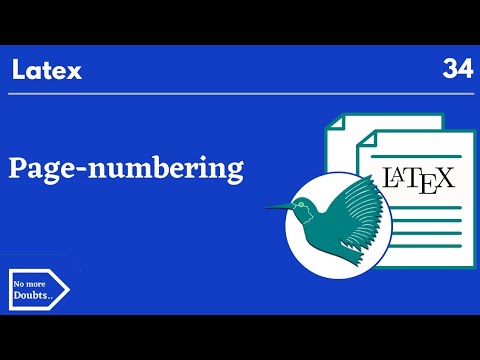 page numbering in latex