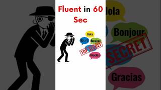 Learn ANY Language Like a CIA Spy in 60 Seconds (Secret Hacks to Go Fluent FAST)  #productivityhacks