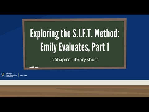 Exploring the SIFT Method: Emily Evaluates, Part 1