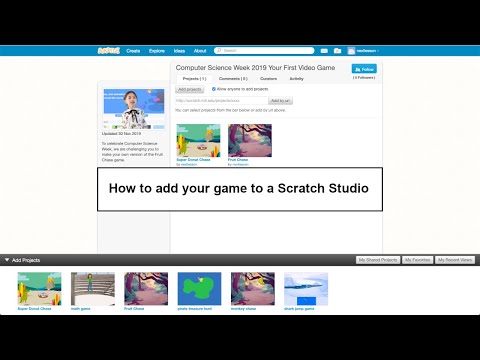 How to add a game to a Scratch Studio