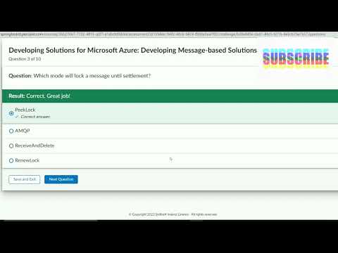 Developing Solutions for 'Microsoft Azure': Developing Message-Based Solutions. Infosys Springboard.