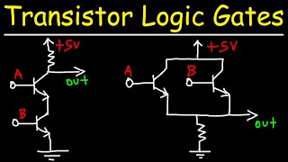 Transistor Logic Gates - NAND, AND, OR, NOR