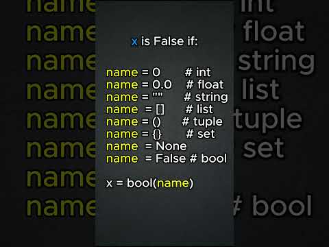 bool() function in Python #python #programming #coding #beginners