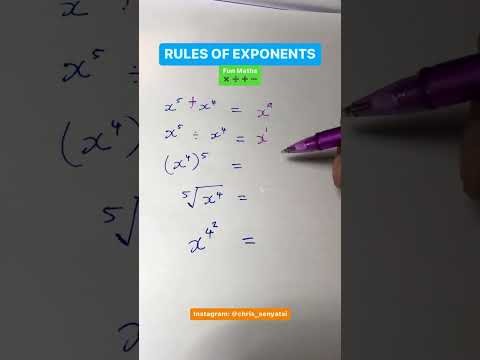 Rules of Exponents ⁣⁣⁣⁣⁣⁣⁣⁣⁣⁣ with chris senyatsi #mathstricks  #rulesofexponents #mathstutor #maths